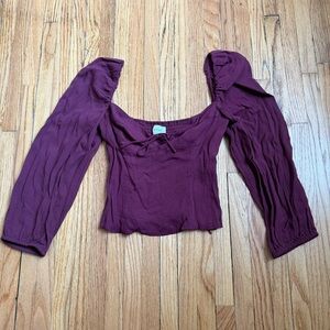 Wilfred Novella Plum Long Sleeve Blouse